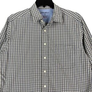 Eddie Bauer Relaxed Vintage Wash Business Casual Plaid Shirt Mens LT Twill